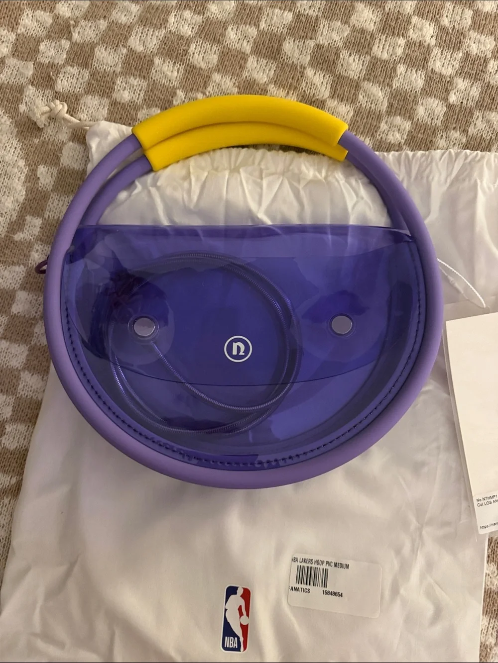 NBA Purple and Yellow Kids Clear Circle Bag
